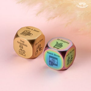 Engraved Stainless Steel Dice - Fully Personalized Decision Dice, Custom Teacher Gift, Retirement Gifts, Custom Dice Gift