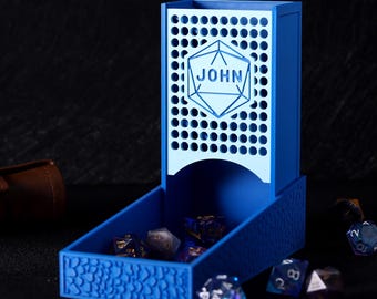Torre de dados plegable - Torre de dados impresa en 3D, regalo para jugadores de D&D, Dungeons and Dragons, RPG