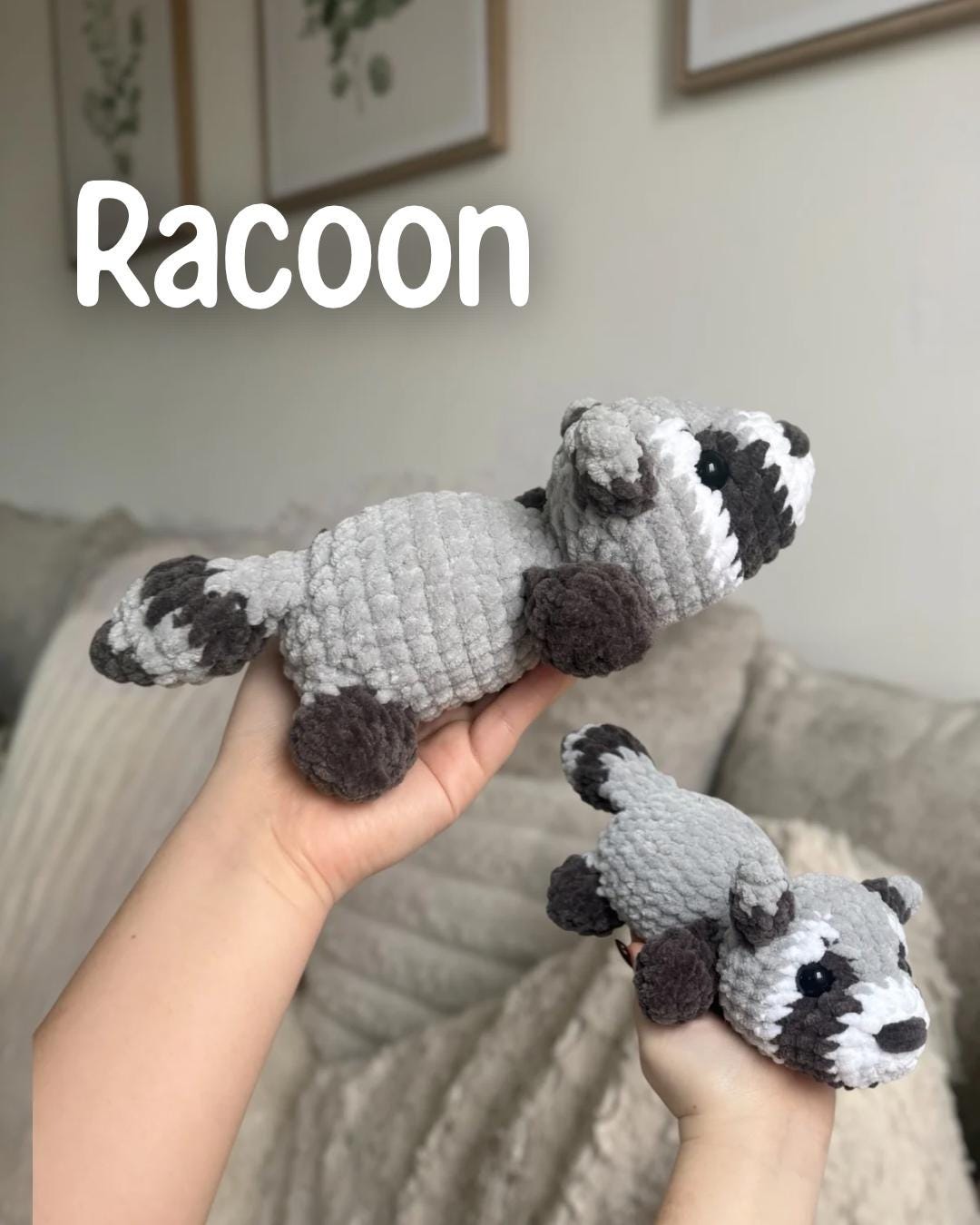 30 Racoon Crochet Patterns for Woodland Amigurumi, Hats, Appliques, and Cozy Handmade... 13 No-Sew Stackimals Racoon Crochet Pattern