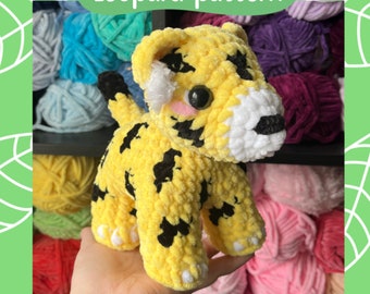 Haakpatroon luipaard: klein amigurumi-safaridier (digitale download)