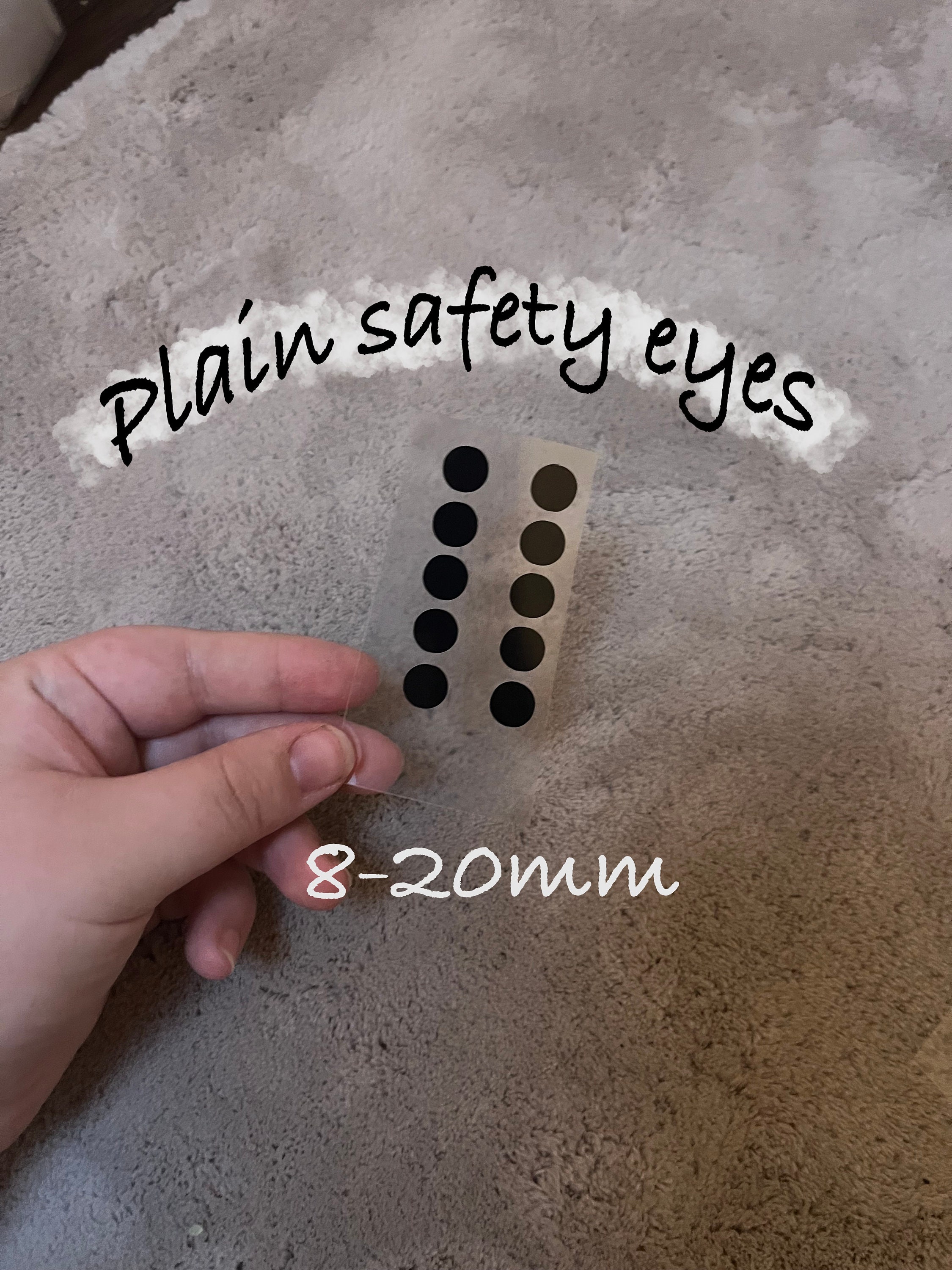 Vinyl Safety Eyes Iron on Safety Eyes Safer Alternative to Etsy