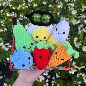 No Sew Crochet Food Pattern: Fruits & Vegetables (Digital Download)