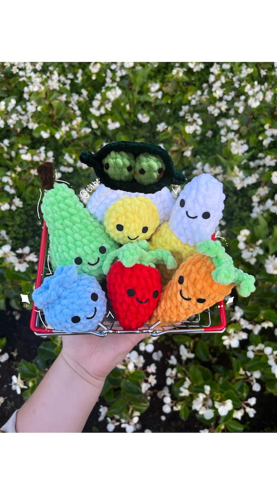No Sew Crochet Food Pattern: Fruits & Vegetables (Digital Download)