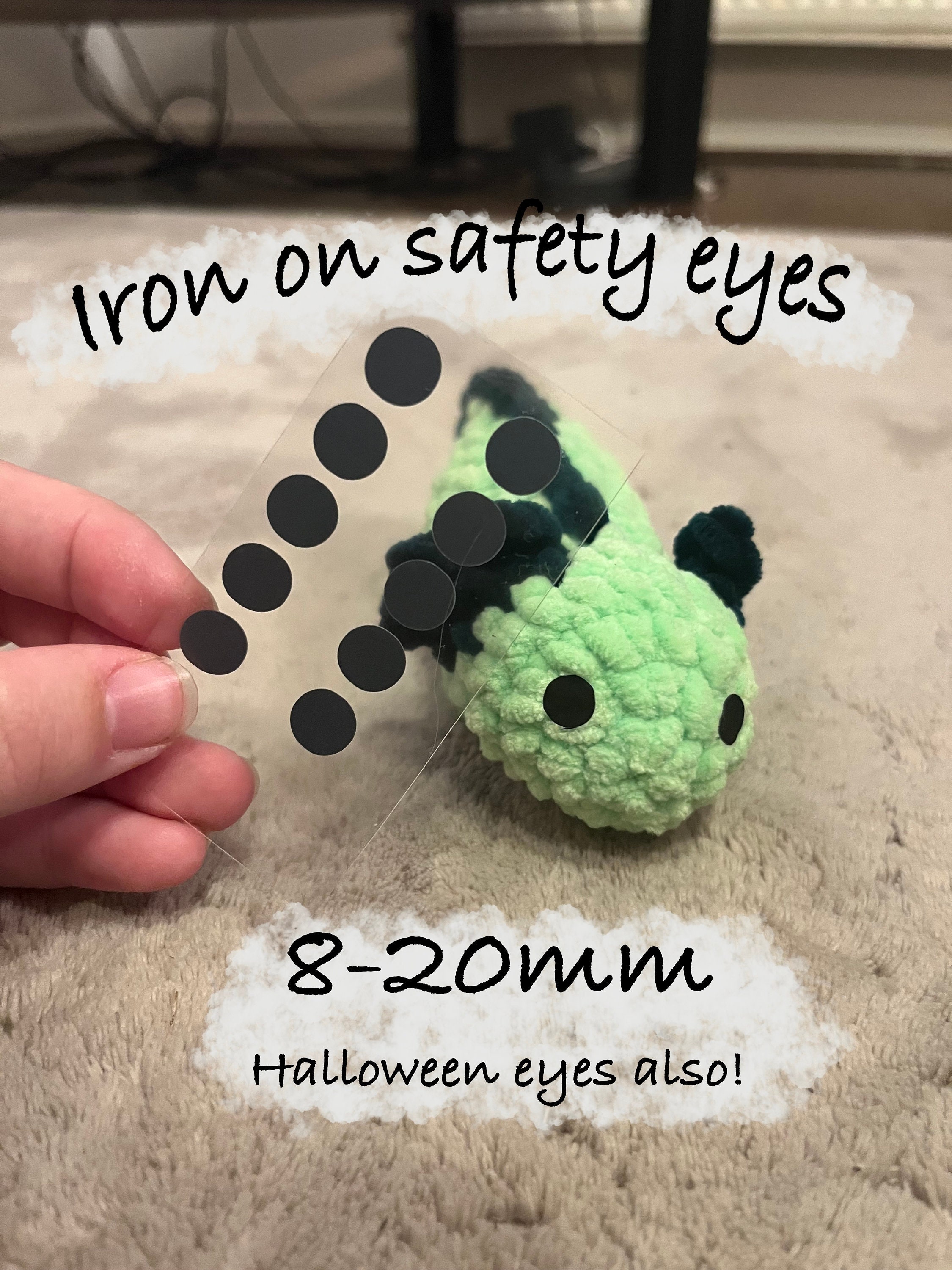 Vinyl Safety Eyes Iron on Safety Eyes Safer Alternative to Etsy UK
