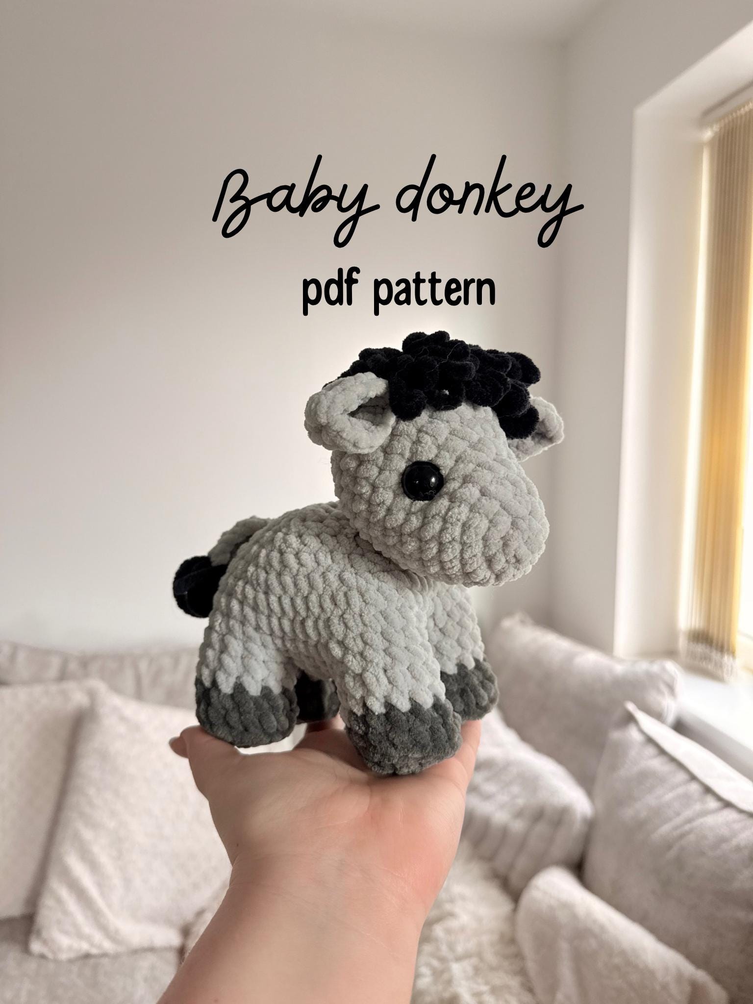 Crochet Baby Donkey Pattern: Small Farm Animal