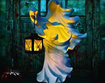 Ghost Lamp Halloween Decor - Halloween Decorations, Halloween Outdoor Decor, Halloween Decoration, Bedside Lamp, Halloween Yard Decor