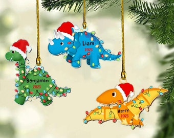 Christmas Tree Ornaments Decorations Woodens Dinosaur Statue Crafts Car  Accessories Xmas Hanging Decoration Decorated Beautiful for Christmas Tree