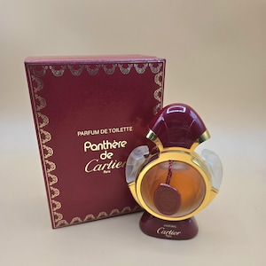 Vintage RARE Panthere De Cartier 50mL/1.6oz Parfum de Toilette with Signature Red Cartier Gift Box