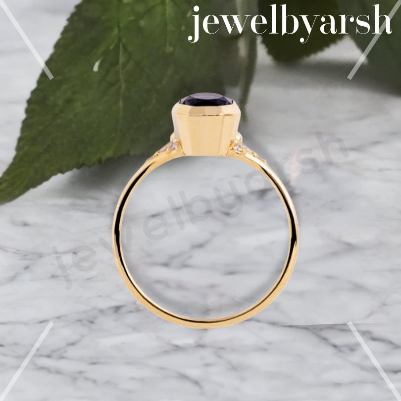 Pear Green Sapphire Ring â€¢ Teardrop Sterling Silver Handmade Jewelry