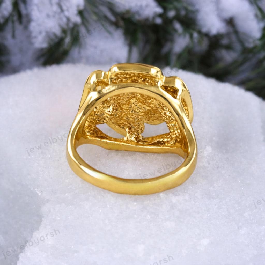 Diamond Rose Flower Ring: CZ Gemstone, Party Jewelry