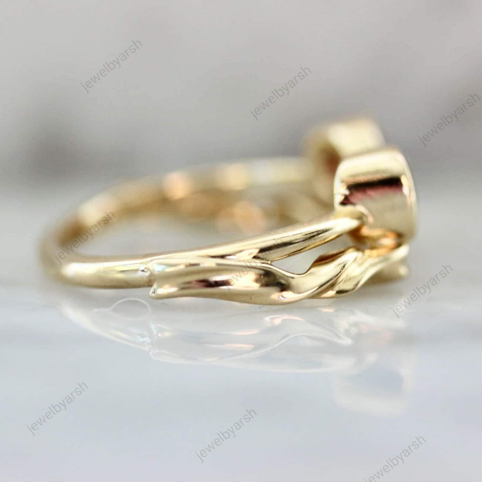 Pink Sapphire Bow Ring, Handmade Sterling Silver Ring, 14K Gold Pink Sapphire Ring, CZ Diamond Accent Band, September Birthstone Gift
