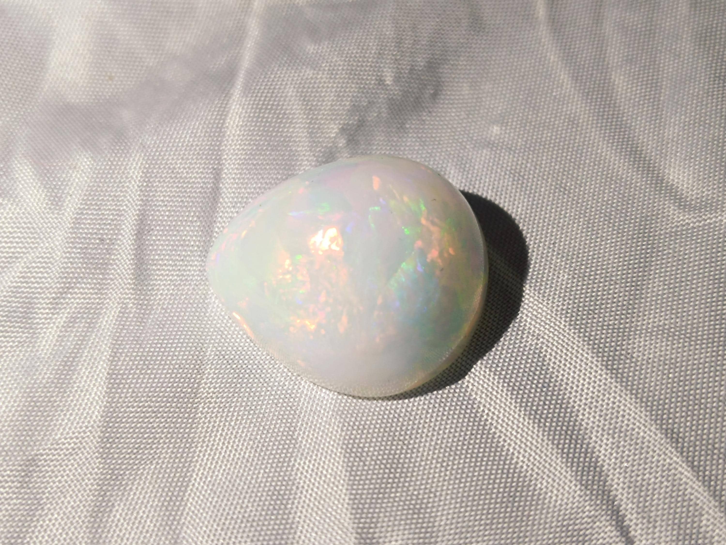 Natural White Opal Cabochon, Loose Ethiopian Opal With Fire, October Birthstone Gemstone, Opal For Jewelry Making Stone,  100% Natural Opal