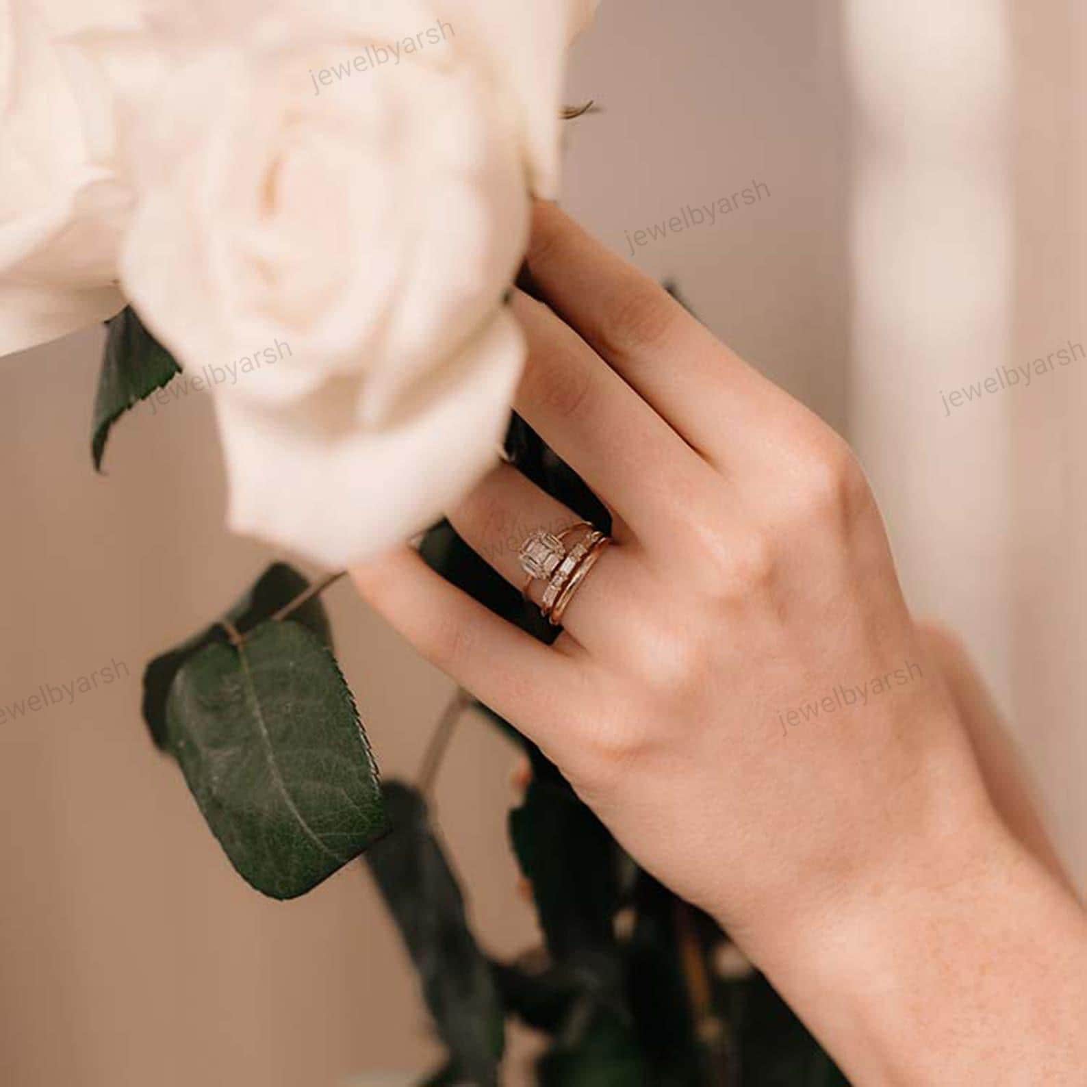 Gold Lab Diamond Ring, Round Engagement Ring, Oval Lab Diamond Ring , 925 Sterling Silver Ring, Art Deco  Ladies Ring, Gift For Dainty