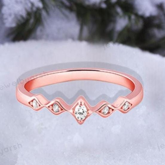 Art Deco Lab Diamond Engagement Ring: 925 Sterling Silver
