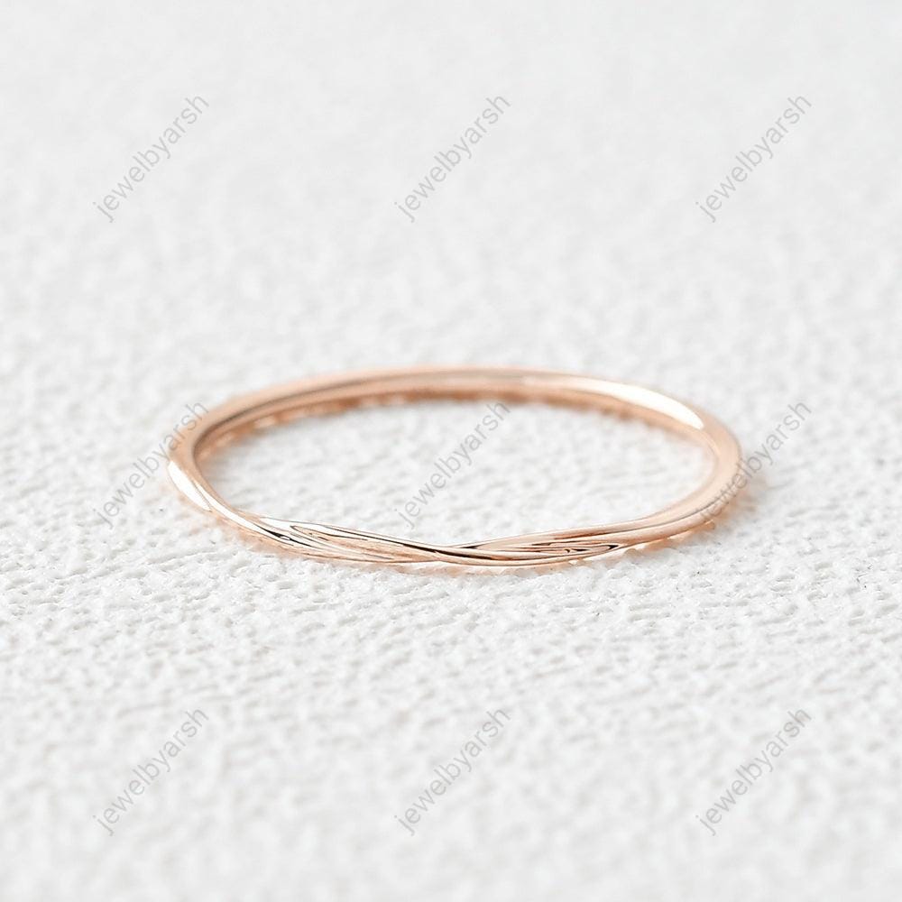 2MM 14K Yellow Gold Ring, Thin Minimalist Band, 925 Sterling Silver Ring, Gold Plated Stacking Ring, Wedding Band