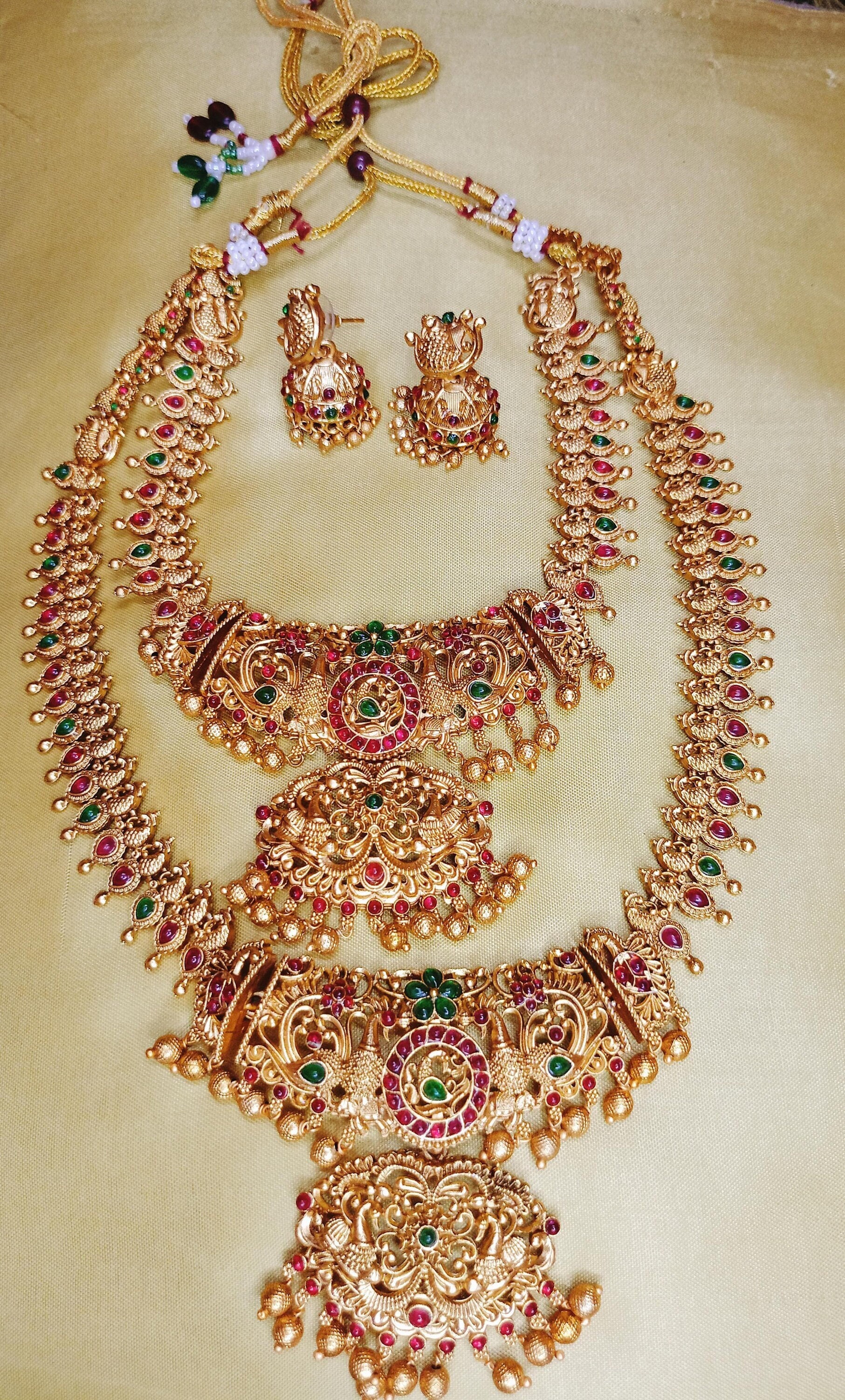 South Indian Gold Plated Jewellery Set /South Indian Necklace / Choker Necklace / Choker Set/ Bollywood Jewelry/ Indian Jewelry/ Bridal Gift
