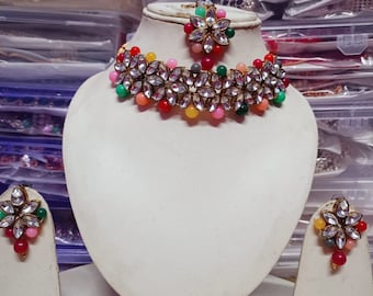 Indian Kundan Choker, Indian Jewelry, Bollywood Jewelry, Pakistani Jewelry, Indian Wedding Necklace, Bridal Choker, Kundan Necklace, Choker