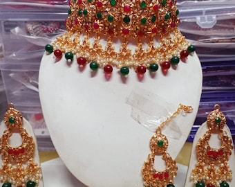 Kundan Choker/ Veelkleurige/Indiase sieraden/ Polki Choker/ Sabyasachi/ Indiase ketting/ Bollywood/ Pakistaanse sieraden/ Kundan ketting