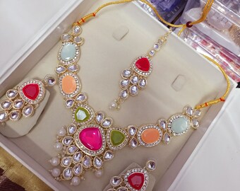 Sabyasachi Inspired Designer kundan Set, Multi Kundan Neckless, Kundan Multi Choker Set, Customizable Kundan Bridal Sets, Royal Kundan Sets