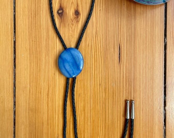 Blue Quartz Bolo Tie