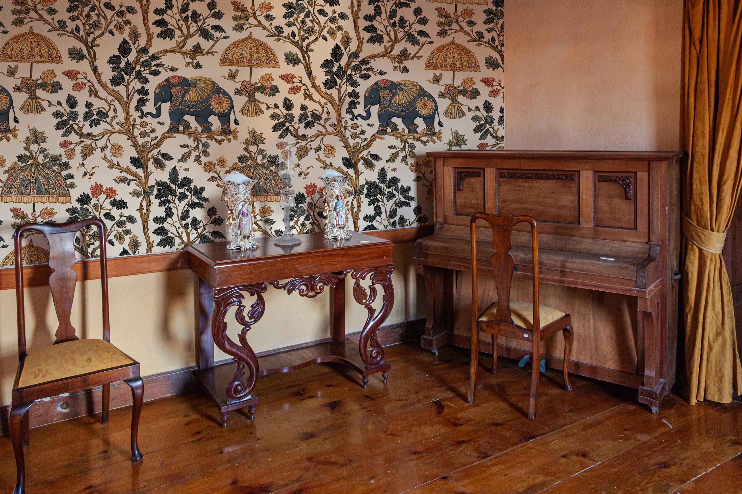 Indian Peel and Stick Wallpaper, Dark Wallpaper, Bohemian Wallpaper, Indian Wall Mural,  Wallpaper, Textile Vinyl Wallpaper