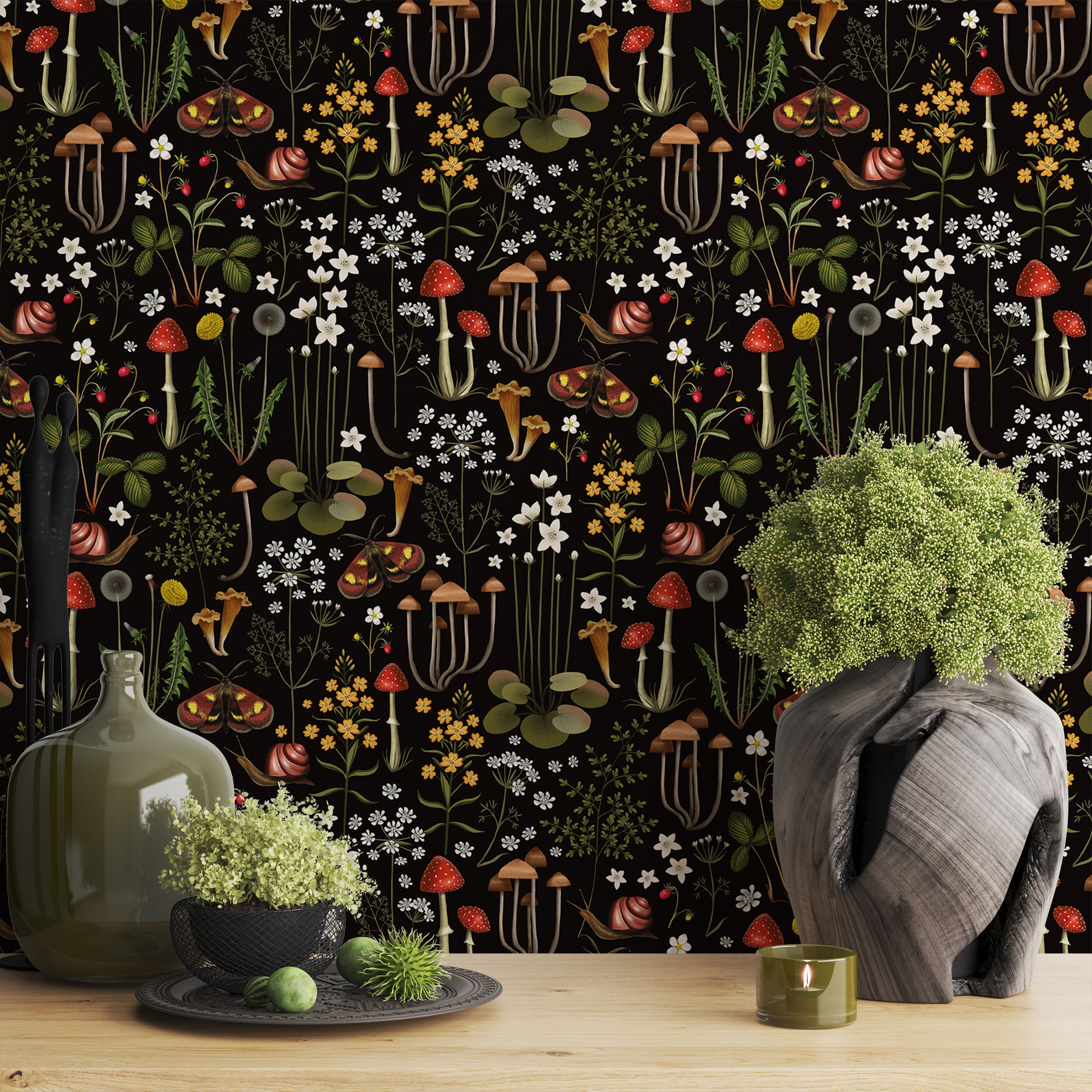 Dark Wallpaper, Forest Wallpaper Mushroom Wallpaper , Woodland ...