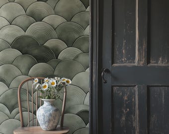 Art Deco Geometrische Tapete: Schälen und Aufkleben entfernbares Wandbild