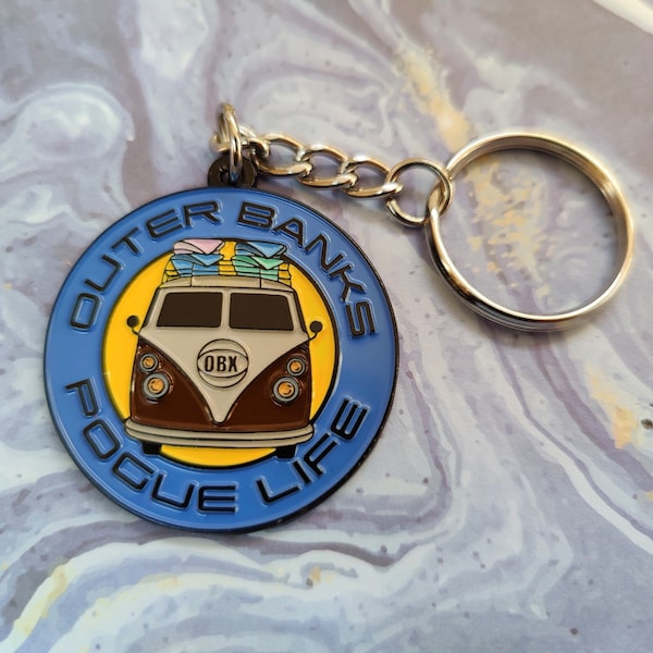 Keychain Outer Banks Surfing Charm Fashionable Design for Keys Keyring