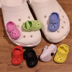 Mini Croc Shoe Charm Fashion Funny Buckles without Shoe, Gift for Him Her Accessory Charms Adorable Cute Present Miniature 1Pcs or Full Set