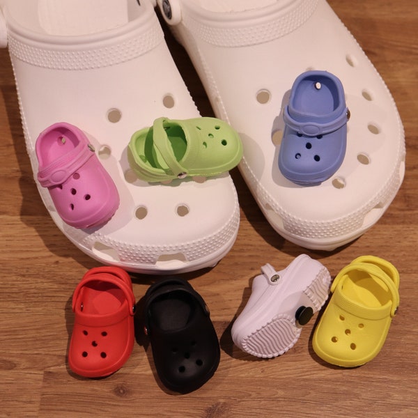 Mini Croc Shoe Charm Fashion Funny Buckles without Shoe, Gift for Him Her Accessory Charms Adorable Cute Present Miniature 1Pcs or Full Set