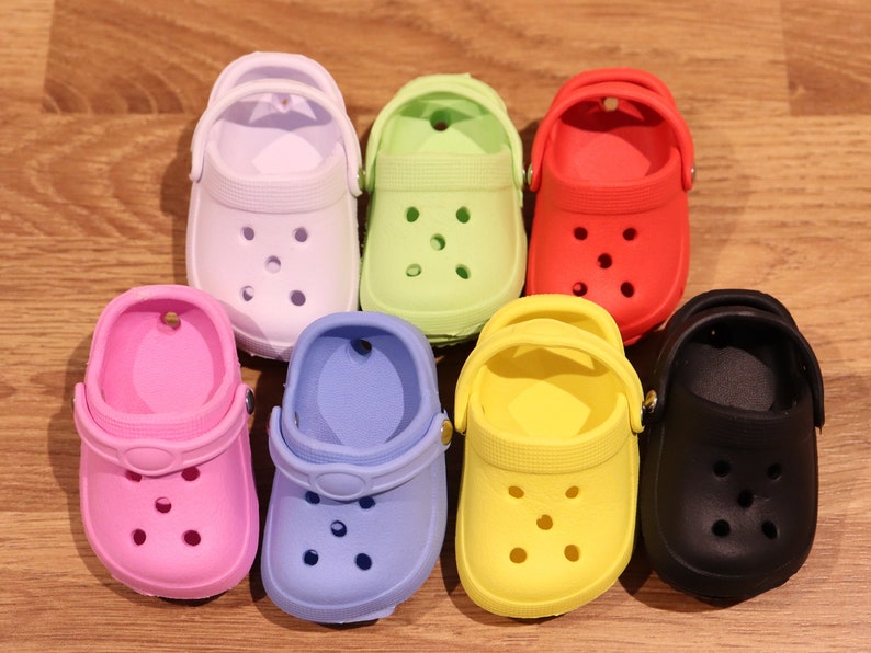 Mini Croc Shoe Charm Fashion Funny Buckles without Shoe, Gift for Him Her Accessory Charms Adorable Cute Present Miniature 1Pcs or Full Set image 2