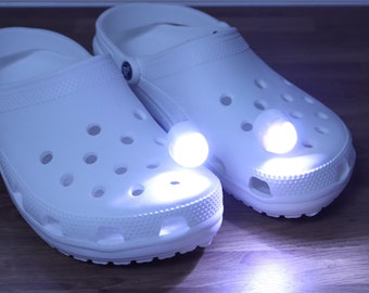 2 Pcs Mini Headlight Shoe Charms for Clogs Mini Headlamp light lamp Clog Sandals Gift Croc