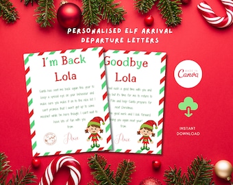 Editable Elf Letter | Elf Welcome Letter | Elf Arrival Letter | Elf Goodbye Letter | Elf Rules, Elf Printable | Elf Letter Set