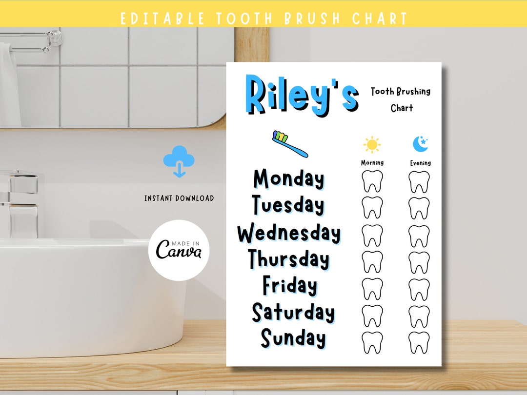 Teeth Brush Chart Brush Your Teeth Tooth Brush Chart Brushing Chart