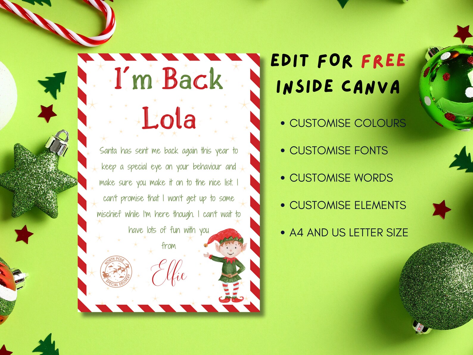 Editable Elf Arrival Letter Elf Letter Elf Elf Arrival Letter