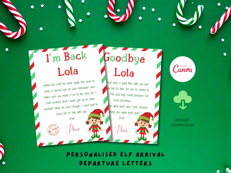 Editable Elf Letter Elf Letter Elf Arrival Letter Etsy