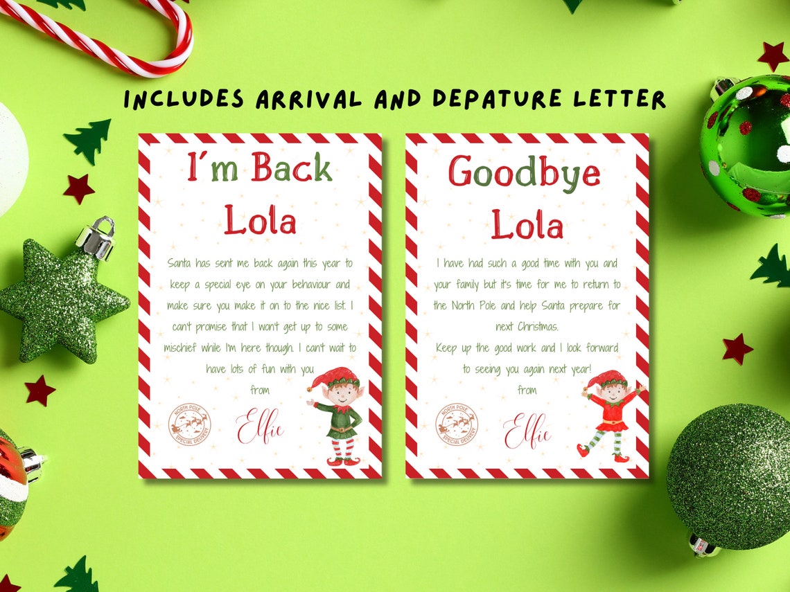 Editable Elf Arrival Letter Elf Letter Elf Elf Arrival Letter
