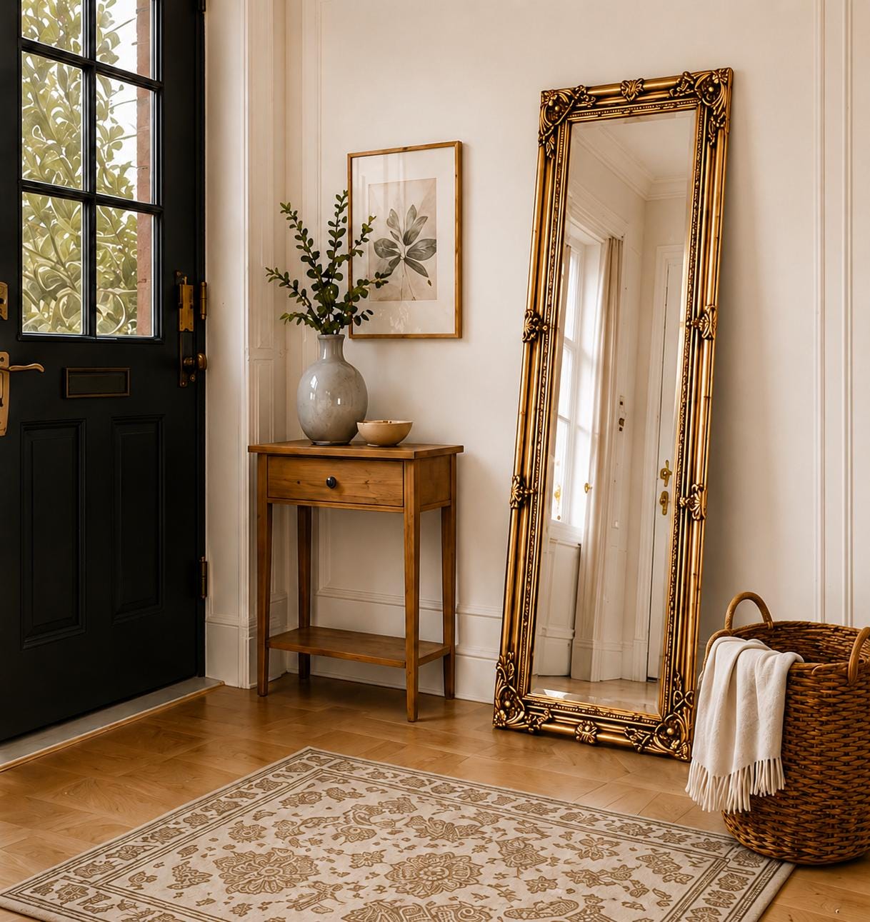 Antique Gold Ornate Full Length Wall Floor Dressing Mirror - Etsy