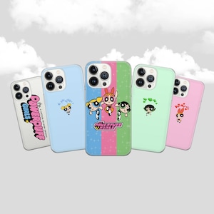 Custodia per telefono Powerpuff Girls Custodia per telefono Powerpuff per iPhone 14, 13, 12, 11 Pro, Xs, Xr, 7, 8+, SE, Samsung S22, S21, S20, S10, Huawei P30
