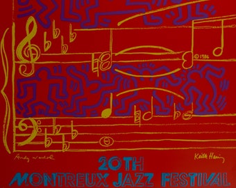 Warhol & Haring: 1986 Montreux Jazz Festival Lithograph Poster