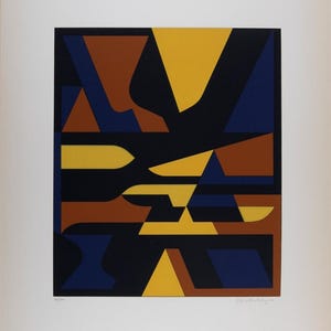 Vasarely Signed Screenprint: El Alto Valle, 1956 - Op Art, Limited Edition