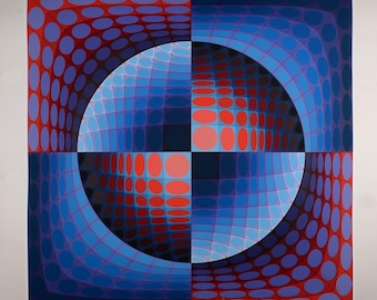 Victor Vasarely Relat Op Art Screenprint - 1978 Trial Proof - Denise René Paris