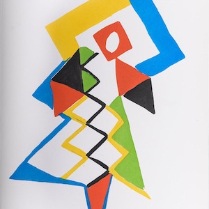 Sonia Delaunay &#39;Costumes (F)&#39; Pochoir Print, 1969 - Modernist Art