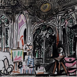Picasso Lithograph: L’Atelier de La Californie, 1959 - Mourlot Frères