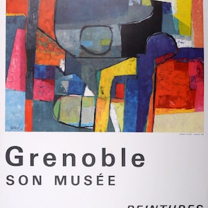 Maurice Estève Mourlot Lithograph: Vintage French Abstract Art Poster