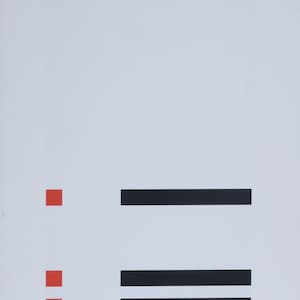 Andreas Brandt (1935–2016) — Composición abstracta n.° 1 (Tarjeta de felicitación), 1990, serigrafía original sobre papel avitelado, firmada y numerada a mano.
