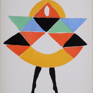 Sonia Delaunay Costumes Pochoir Print: Mid-Century Modern Art, 1969
