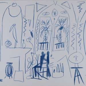 Picasso – L’Atelier de La Californie #13, 1959 – Color Lithograph – Mourlot Print – Modernist Art from Limited Edition – Unframed