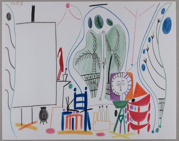 ピカソのリトグラフ: ラ・カリフォルニーのアトリエ、1959年