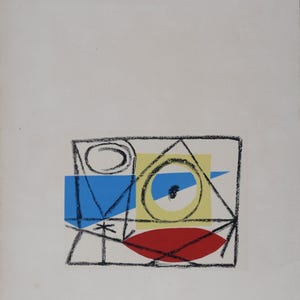 Pablo Picasso (1881–1973) &quot;Composition&quot;, 1957 Original Color Lithograph – Mourlot Edition